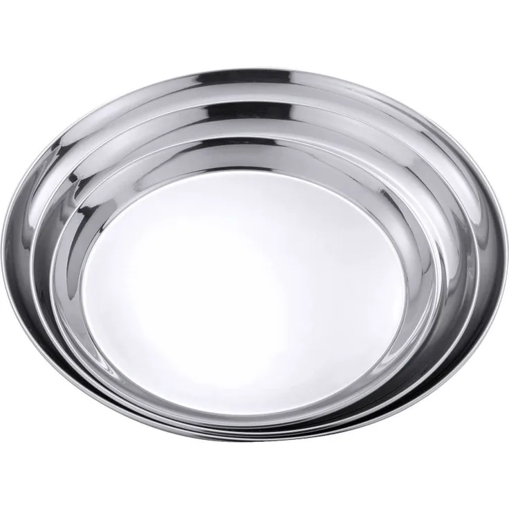 Contacto Tablett Contacto Edelstahl Serviertablett rund 30 cm