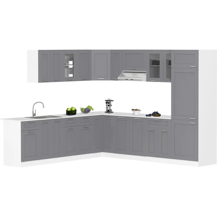 VCM Küchenmöbel Hängeschrank Colura 919364 Weiß / Anthrazit H. 60 x B. 40 x T. 31 cm – Bild 3