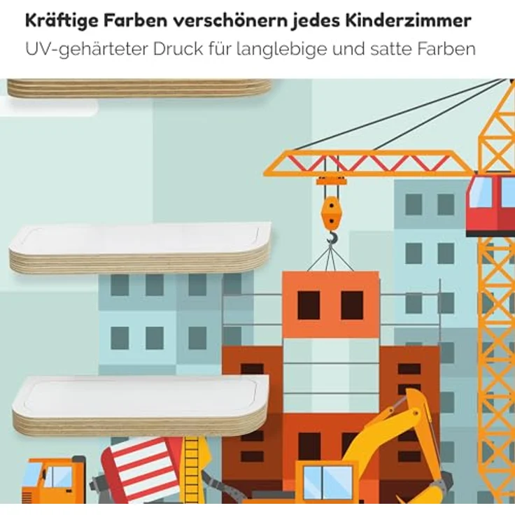 stadtecken Kinder Regal für Musikbox I Geeignet für die Toniebox und ca. 50 Tonies I Perfekte Aufbewahrung für Kinderzimmer I zum Aufstellen oder Aufhängen (Baustelle, Mittel) – Bild 6