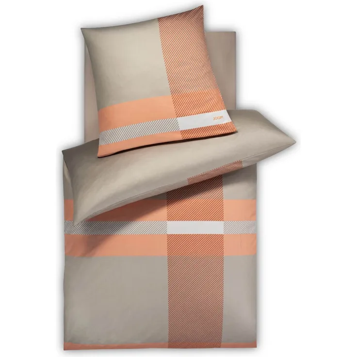 JOOP! Bettwäsche Modern 4104 8 Copper Mako Satin 155 x 220 + 80 x 80 cm