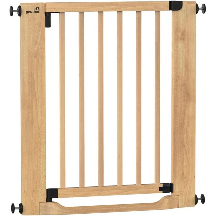 Geuther Treppenschutzgitter Easylock Flatstep Holz 71–133 cm, ohne Bohren Auto-Close flach Tritt, Treppenschutzgitter – Bild 1