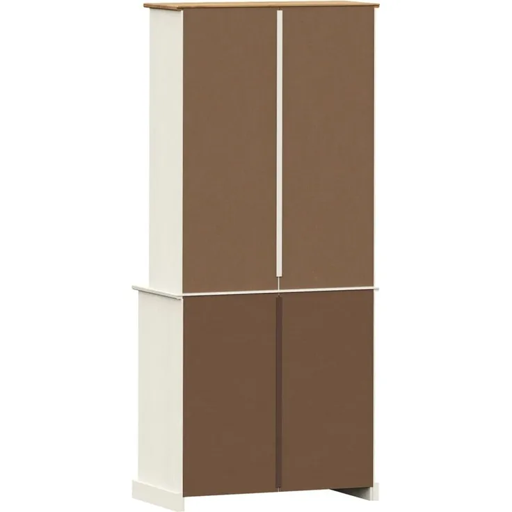 vidaXL Highboard VIGO Weiß 78x40x175 cm Massivholz Kiefer 3188302