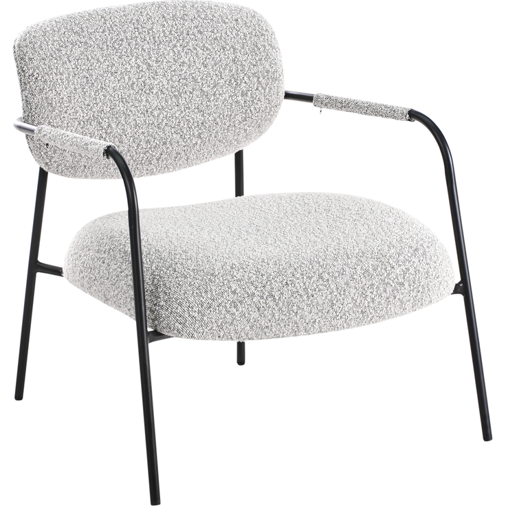 Sessel AUSVIKA Stoff Schwarz Weiß – Bild 4