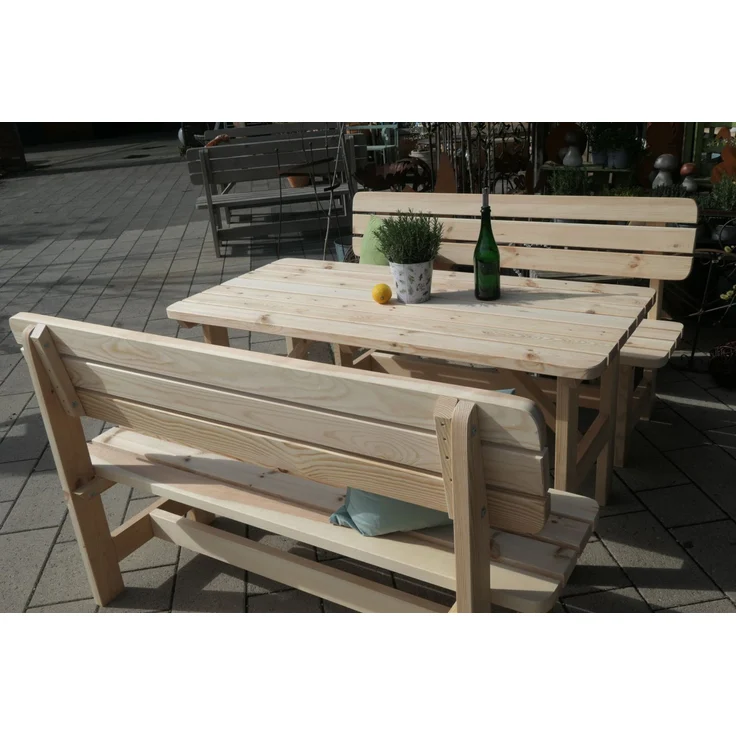 iWerk Massivholzgarnitur Kiefer natur 3-teilig – Bild 4