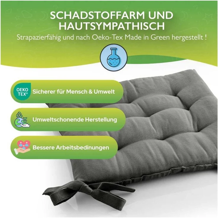 etérea Himmlische Qualität Sitzkissen etérea Sitzkissen Stuhlkissen Basic Auflage und – Bild 3