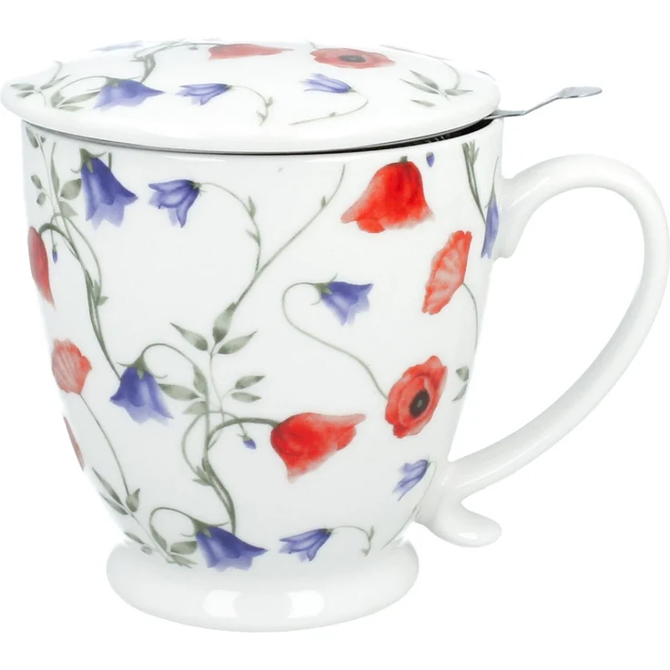 DUO Becher ANGELA mit Fuß, 500 ml, inkl. Deckel und Teesieb, New Bone China Porzellan – Bild 3