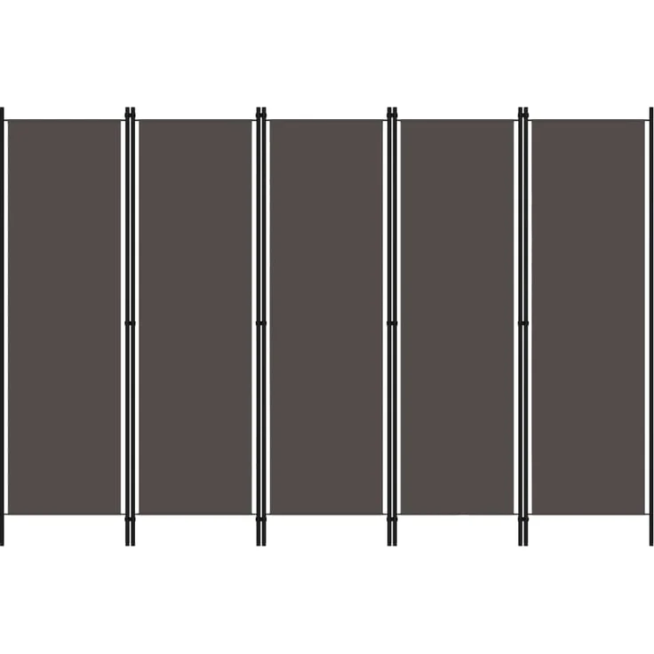 vidaXL 5-tlg. Raumteiler Anthrazit 250x180 cm 320725 – Bild 1