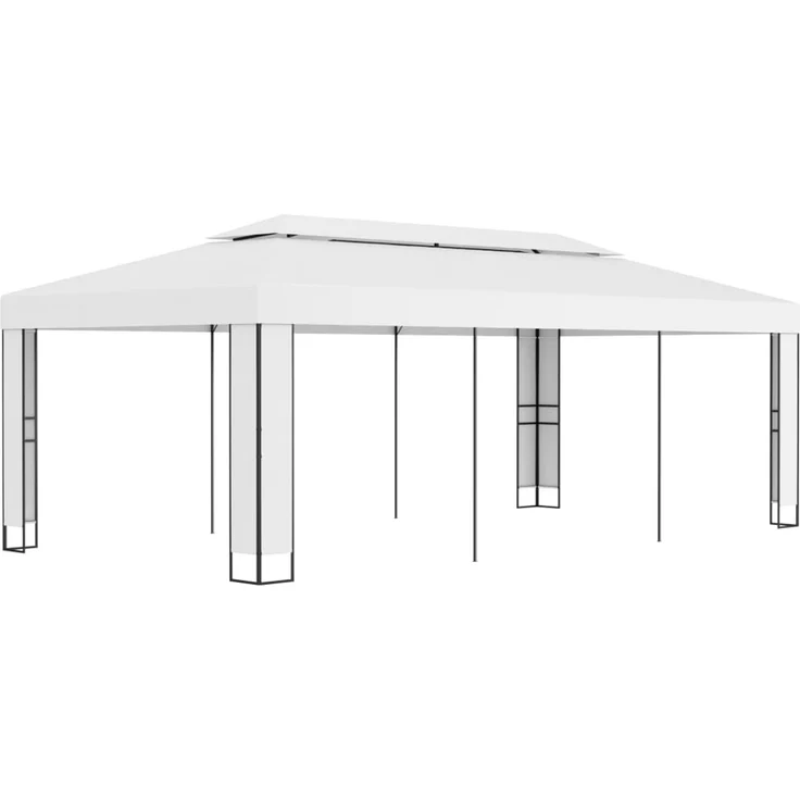 Gartenpavillon, Pavillon mit Doppeldach 3 x 6 m Weiß – Bild 1