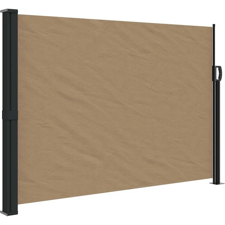 Seitenmarkise Ausziehbar, Balkon Sichtschutz Taupe 140x600 cm – Bild 2