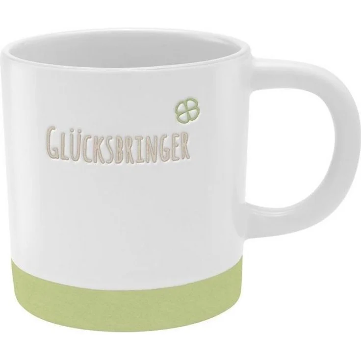 GRUSS & CO Tasse mit Gravur "Glücksbringer" | Steinzeug, 40 cl, mehrfarbig | Geschenk Glück | 48432 – Bild 2