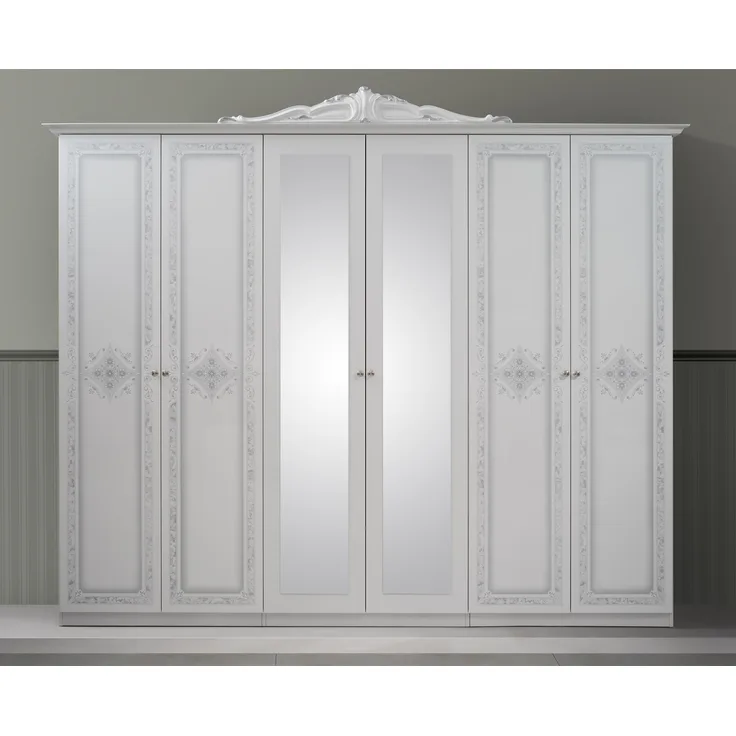 Kleiderschrank >Langston< in Weiß - 261x227x57cm (BxHxT)