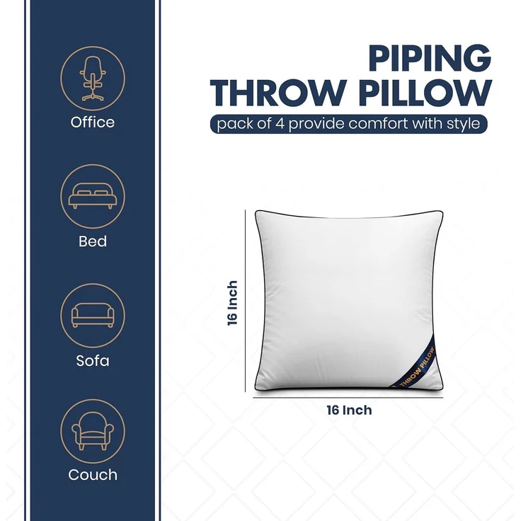 Utopia Bedding Kissen, Kissenfüllung für Bett und als Dekokissen, Sofakissen, Zierkissen für Couch (4, Weiß, 40x40 cm) – Bild 2
