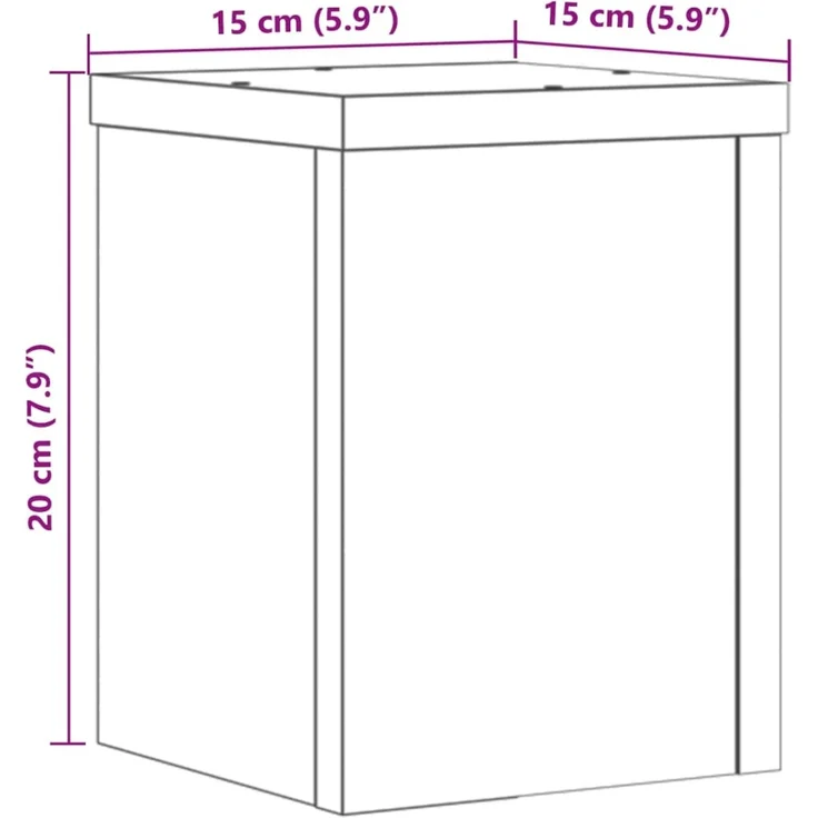 vidaXL Pflanzenständer 2 Stk. Betongrau 15x15x20 cm Holzwerkstoff 852891 – Bild 11