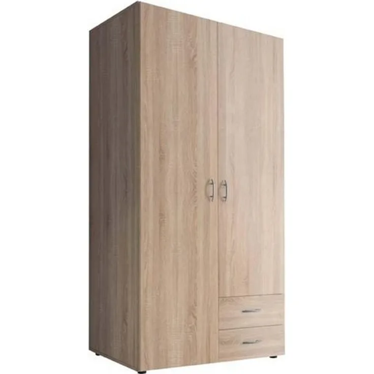 Stella Trading 'Base' Kleiderschrank, Sonoma Eiche, 81 x 176 x 51 cm (B/H/T)