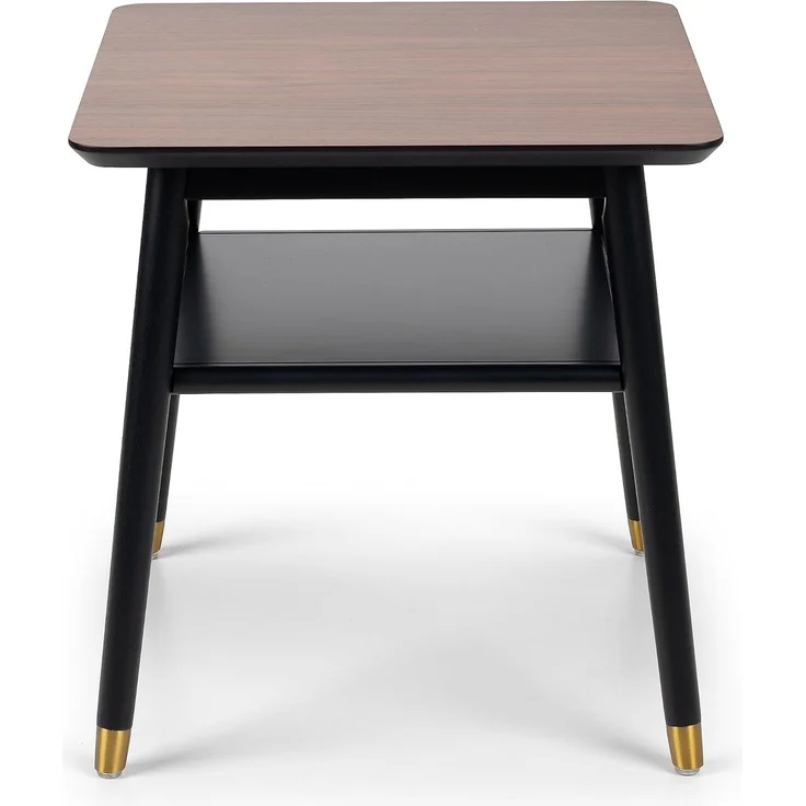 Julian Bowen Findlay Beistelltisch mit Regal, Walnuss und schwarz – Bild 2
