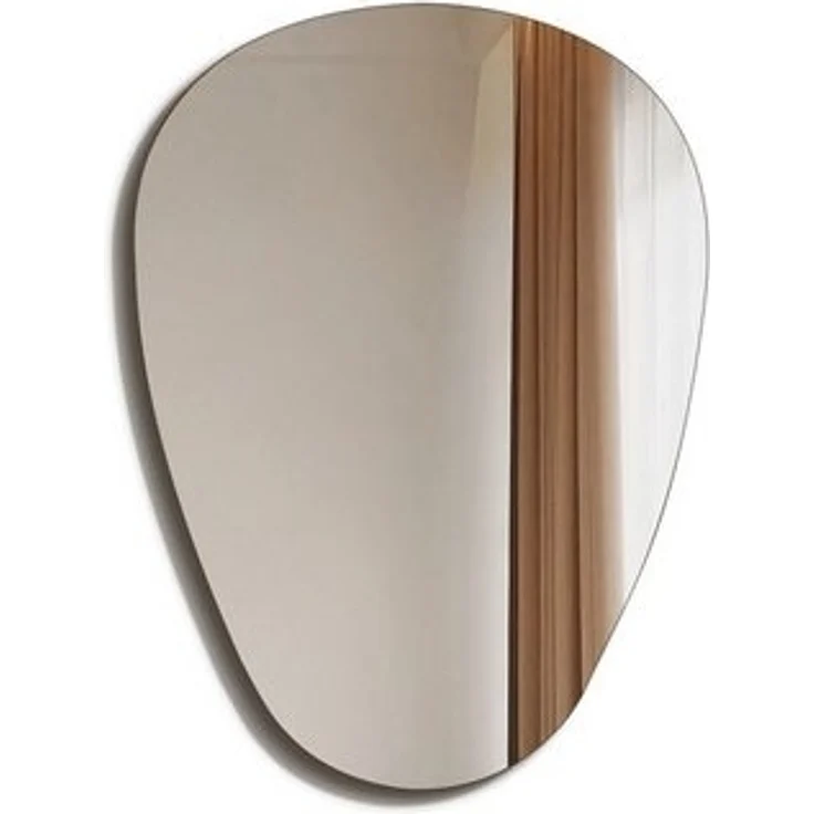 EMKE Spiegel Wandspiegel asymmetrisch Ultradünn Tropfenform, Tropfenform Dekospiegel Horizontal und Vertikal möglich 60×45 – Bild 4