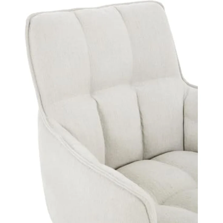 Hela Tische, Armlehnstuhl Polsterstuhl Pomba, Webstoff Beige, 360° drehbar, Sitzhöhenverstellung, Federkorb, 4-Fuß Gestell, 140kg belastbar – Bild 7