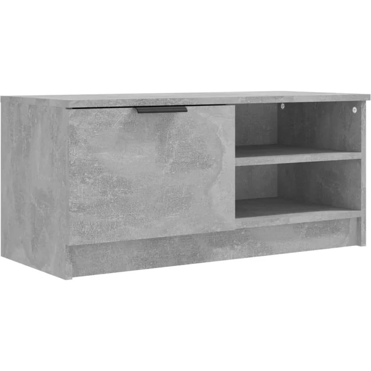2 pcs TV-Schrank, Lowboard Betongrau 80x35x36,5 cm Holzwerkstoff – Bild 6