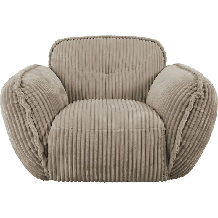 TRENDMANUFAKTUR Sessel Be Fluffy, mit Rundumbezug, moderner breiter Kedernaht, mit softem Sitzkomfort, in hochwertigem Breitcord mit weicher Haptik – Bild 2