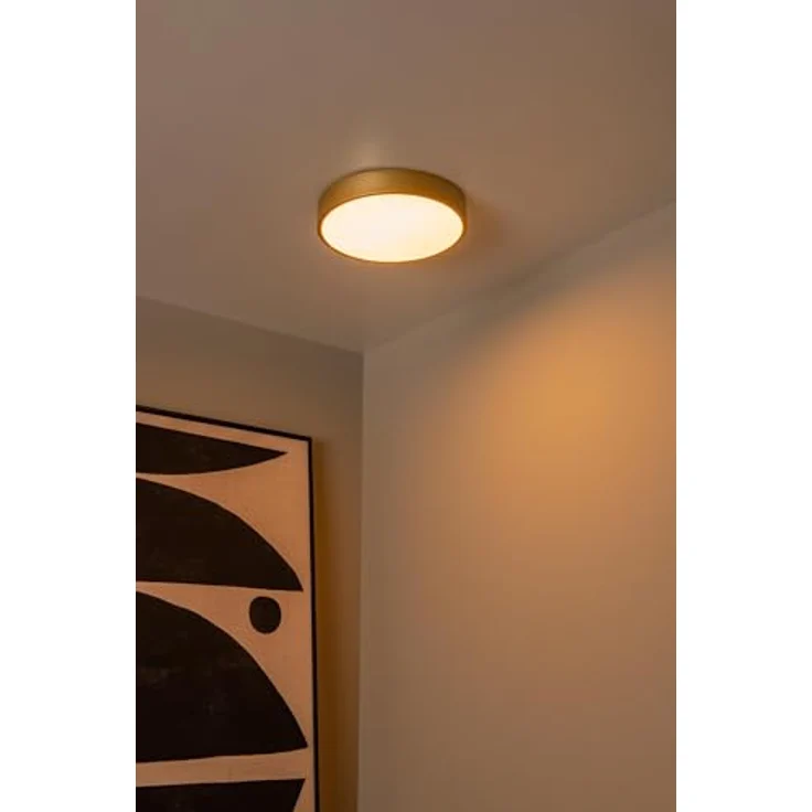 LUCIDE UNAR Deckenleuchte Ø 30 cm, LED 3 StepDim 1x18W 2700K, mattes Gold/Messing – Bild 4