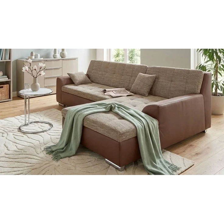 DOMO collection Ecksofa TREVISO viele Bezüge, auch in Cord, L-Form, 267x178 cm, wahlw. mit Bettfunktion, inkl. Zierkissen, Unser Dauertiefpreis – Bild 4