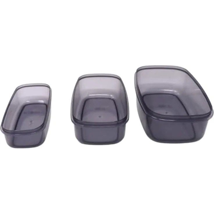 Aufbewahrungsbox Set 3er-Set, 300 / 500 / 850 ml, mit Deckel - Anthrazit – Bild 3