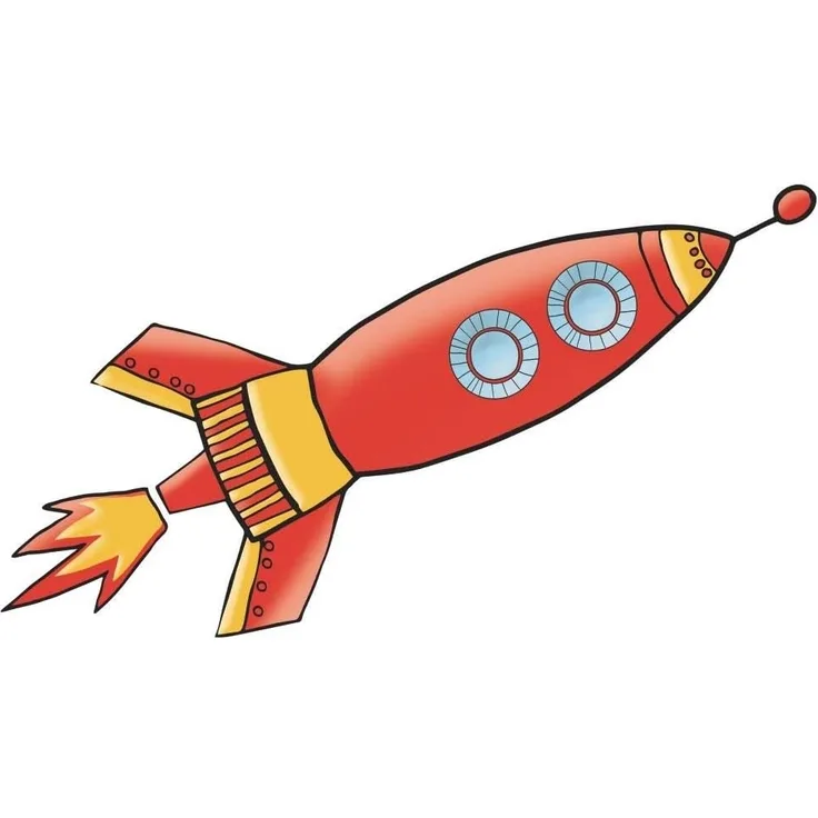 wandaufkleber Rakete Vinyl 22 Stück