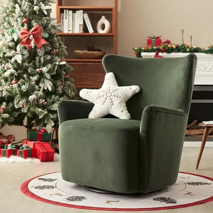 Sonive 2 Stück Weihnachtskissen, Fünfzackigen Sterns-Form 16x16in Kissen Dekokissen Zierkissen, Stuhlkissen Raumdekoration Plüschkissen für Weihnachten Sofa & Bett Kinderzimmer – Bild 3