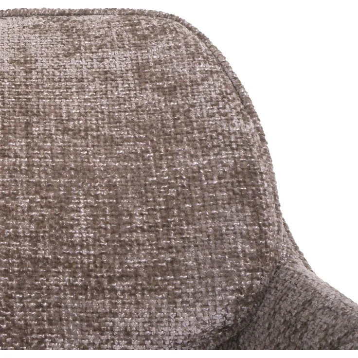 2er-Set Esszimmerstuhl HWC-N74, Küchenstuhl, drehbar Auto-Return, Stoff Chenille (490g/m²) ~ braun – Bild 5