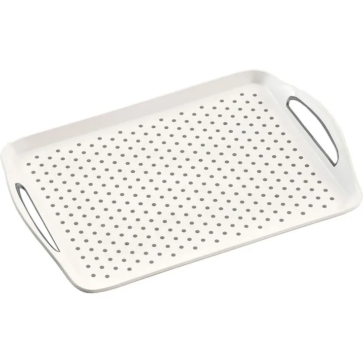 KESPER 77200 Serviertablett aus Kunststoff, weiß / Tablett / Frühstückstablett