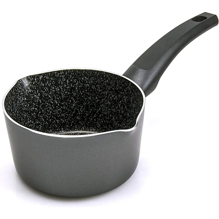 ALLUFLON Tradizione Italia Kasserolle 14 cm, Aluminium, Schwarz