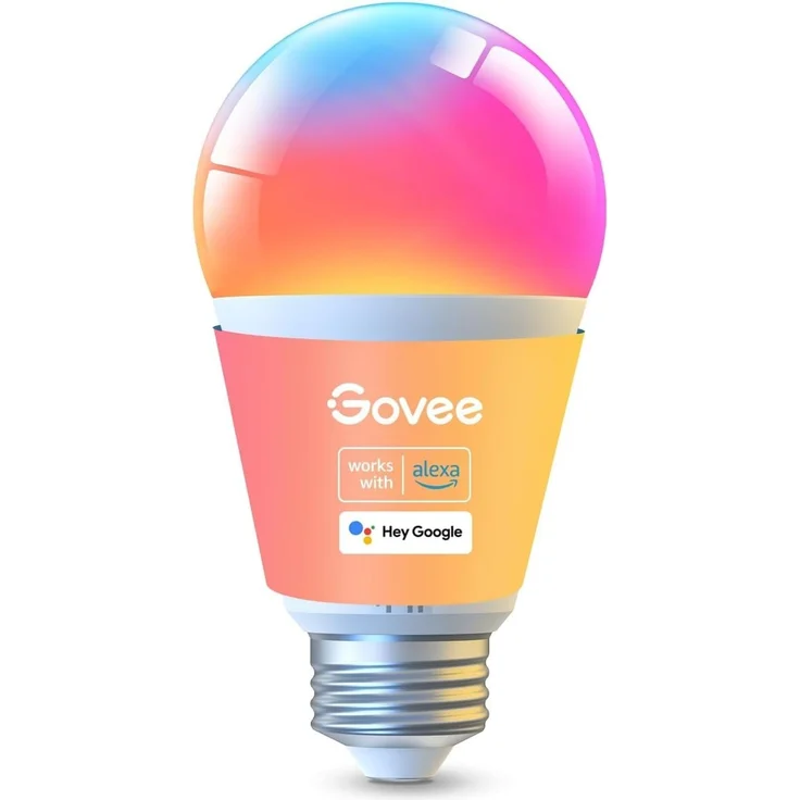 Govee Smart Glühbirne E27, 1000LM RGBWW Led Lamp App dimmbar, Wi-Fi & Bluetooth Smart Bulbs 9W, 54 Szenen, 16 Millionen DIY-Farben, Kompatibel mit Alexa & Google Assistant, 1 Stück