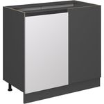 Eckunterschrank R-Line Weiß 86 cm J-Shape, ohne Arbeitsplatte Vicco