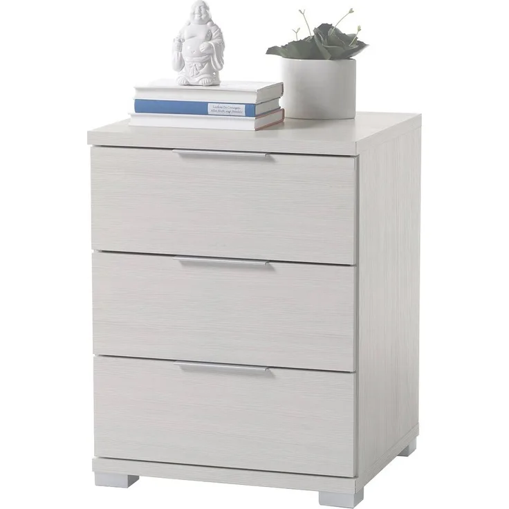 Nachtkommode >Nelli< in Pinie-Weiß - 46x61x42cm (BxHxT)
