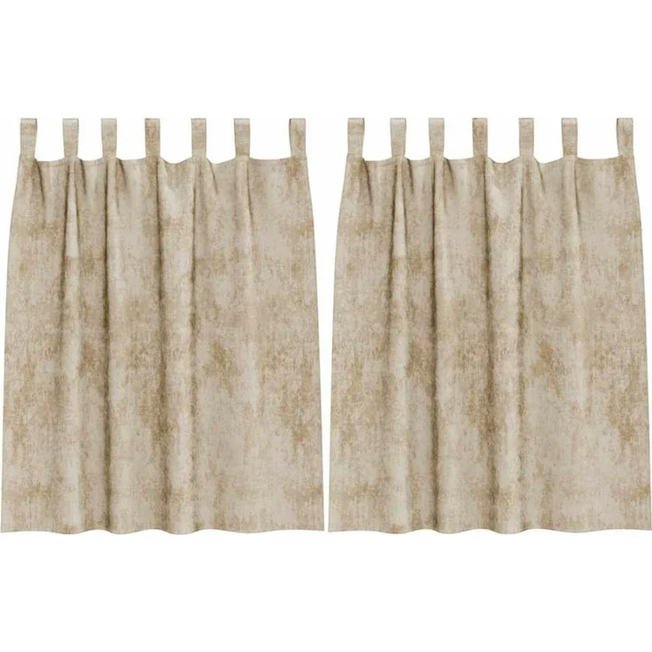 vidaXL Samtvorhänge 2 stk. Creme 140 x 140 cm Samt 4107733 – Bild 2
