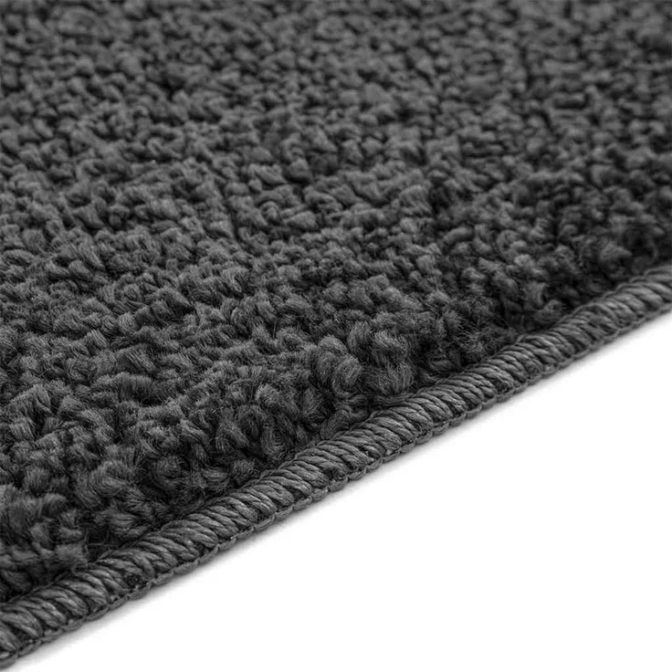 vidaXL Rutschfeste Badematte mit Toilettenausschnitt Dunkelgrau 4019814 – Bild 5