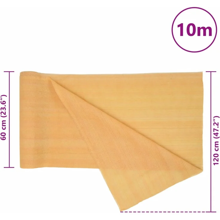 vidaXL Zaunblende Sandfarbe 1,2x10 m HDPE 195 g/m² 4003854 – Bild 8