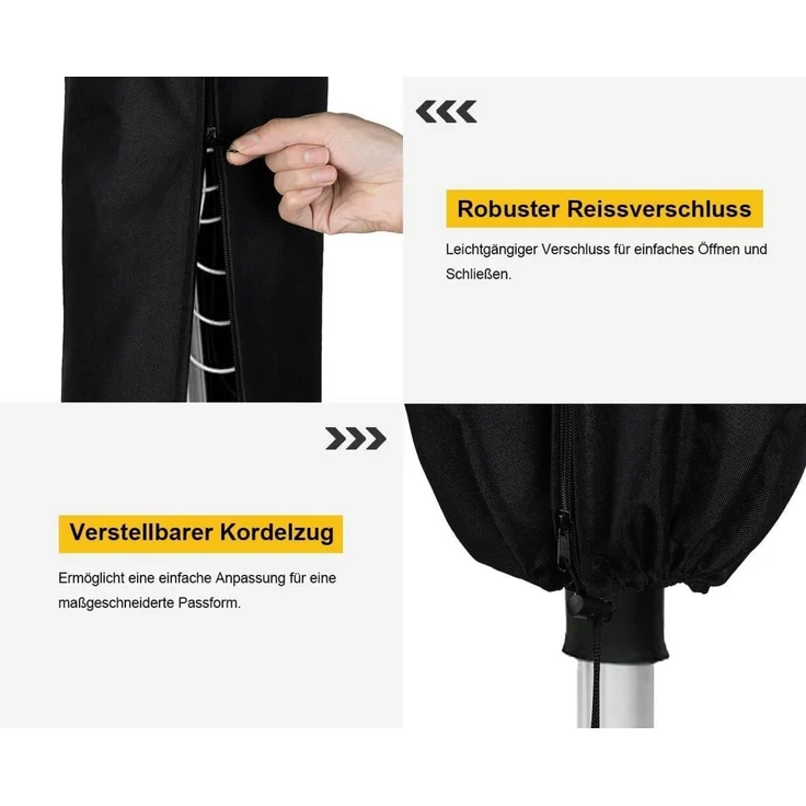 Dokon Schutzhülle Wäschespinne Abdeckung 180xØ16cm Oxford Gewebe Anti-UV – Bild 5