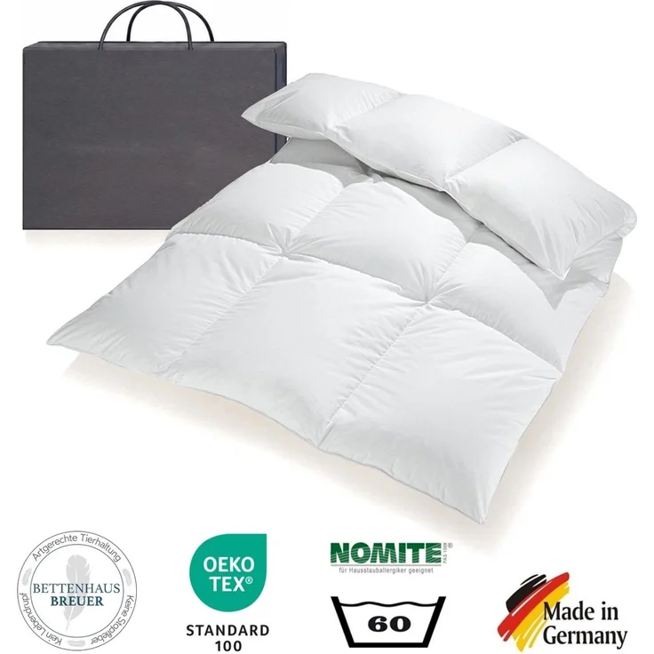 Extra warme 100% Winter Daunendecke sibirische Daunen 135x200 1200g BB – Bild 2