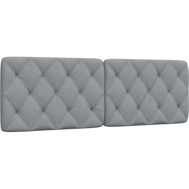 vidaXL Kopfteil-Kissen Hellgrau 160 cm Stoff Grau