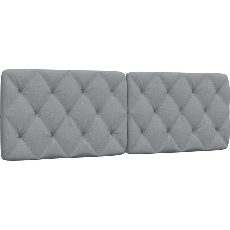 vidaXL Kopfteil-Kissen Hellgrau 160 cm Stoff Grau – Bild 1