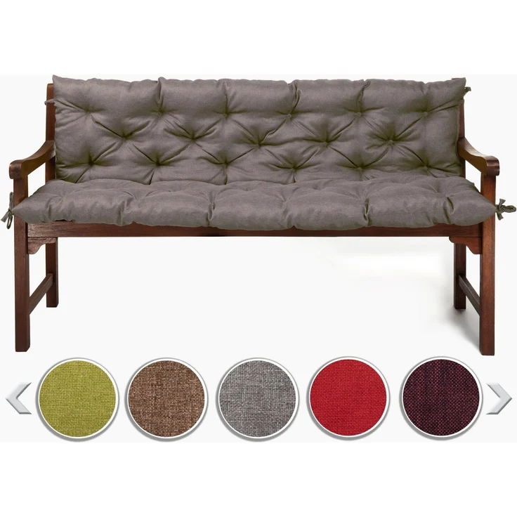 sunnypillow Bankauflage Bankauflage Stuhlkissen viele Farben und Größen zur Auswahl, 120x50x50cm grau – Bild 5
