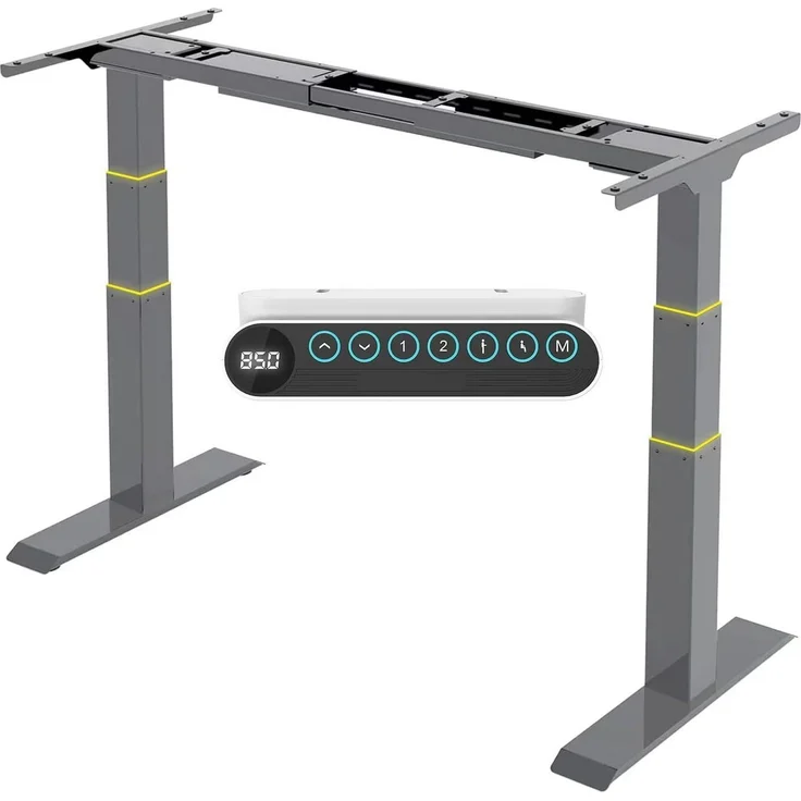 FLEXISPOT Schreibtisch Elektrisch höhenverstellbares Tischgestell E6 (2 Motore, 3-Fach-Teleskop, 3 Säulen, 4 Speicherplätze), Kollisionschutz Funktion, USB Ladeanschluss, MAX Load: 160KG – Bild 5