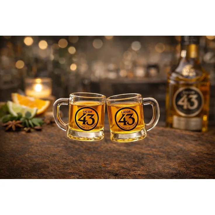 Licor 43 Minibeer Gläser 2er Set – Shotgläser / Pinnchen für 43er Likör