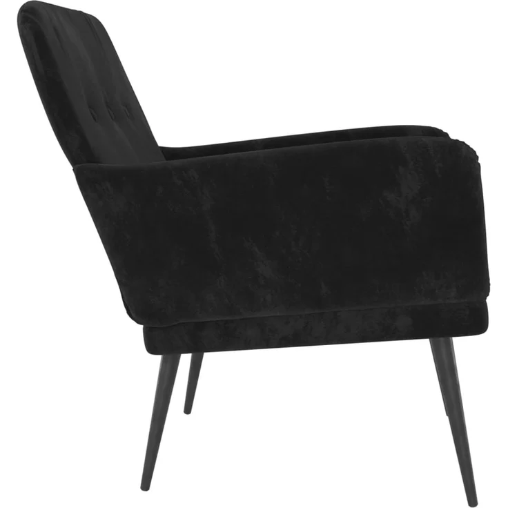 Sessel wohnzimmer, Relaxsessel, Fernsehsessel Schwarz 62x79x79 cm Samt – Bild 4