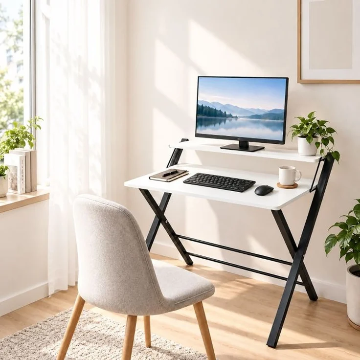 Relaxdays Klappbarer Schreibtisch Monitoraufsatz – Bild 2