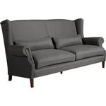 Sofa 3-Sitzer (2-geteilt) Kandy Bezug Flachgewebe Buche nussbaum dunkel / anthrazit 21658