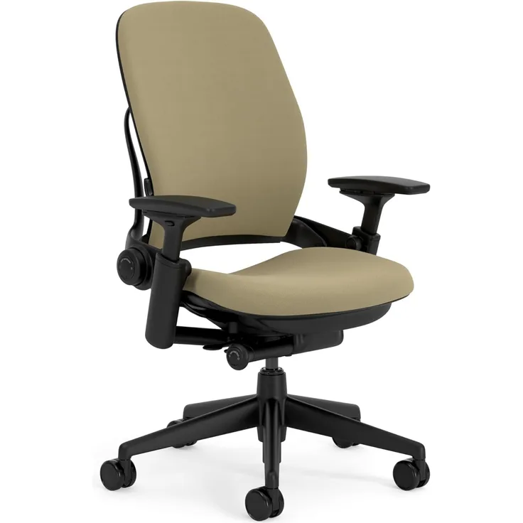 Steelcase Leap Ergonomischer Bürostuhl mit LiveBack Lumbalstütze und Flexibler, S-förmiger Rückenlehne Sand
