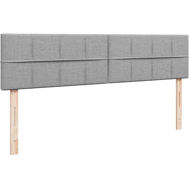 vidaXL Ottoman-Bett mit Matratzen Hellgrau 200x200 cm Stoff 3312001 – Bild 7