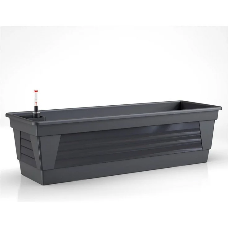 Plastard Blumenkasten, 3er-Set Pflanzkasten mit Hydroeinsatz & Wasserstandsanzeiger (3er-set, 3er-Set mit Hydroeinsatz & Wasserstandsanzeiger 60 cm, 80 cm 100 cm), Witterungs- und UV-Beständigkeit – Bild 1